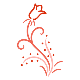 Floral swirls stroke PNG Design