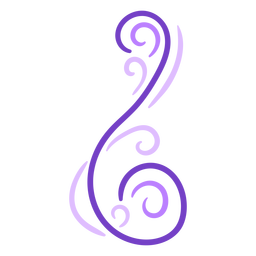Violet swirl stroke PNG Design
