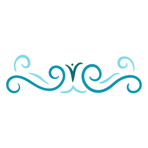 Blue swirls decoration PNG Design