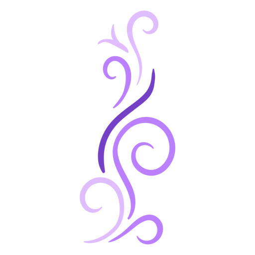 Purple swirls decoration PNG Design