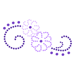 Violet floral swirls flat PNG Design Transparent PNG