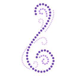 Purple ornament swirl dotted flat Transparent PNG