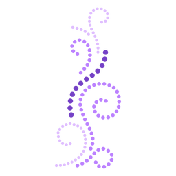 Purple swirl ornament dotted flat Transparent PNG