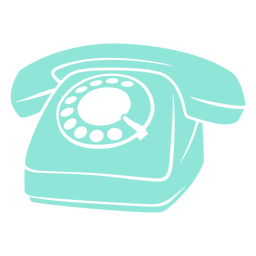 Telephone retro simple cut out PNG Design