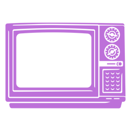 Corte simple de televisión púrpura Diseño PNG