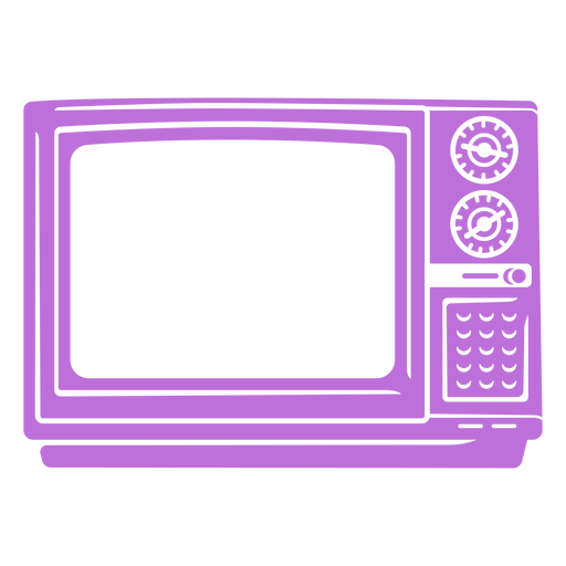 Corte simples da tv roxa Desenho PNG