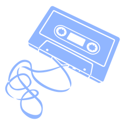 Retro cassette tape cut out