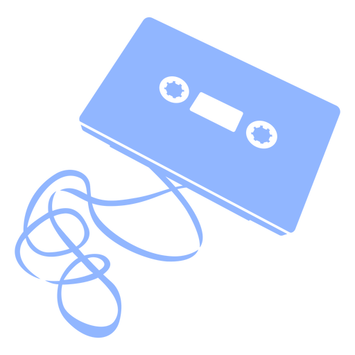 Cassette with tape output cut out PNG Design