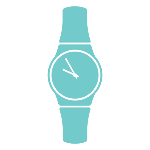 Light blue clock cut out PNG Design