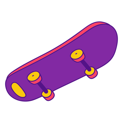 Violet skateboard color stroke PNG Design