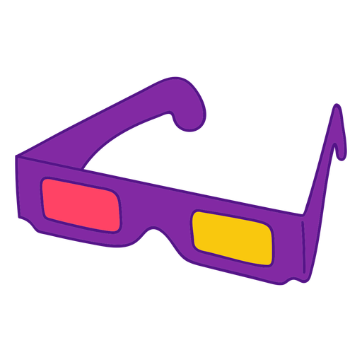 Cool 3D glasses color stroke PNG Design
