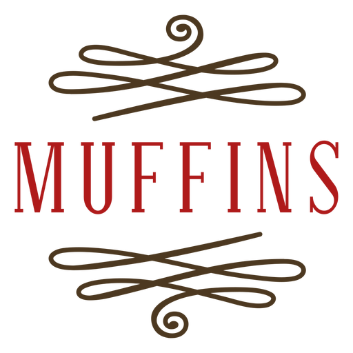 Muffins label color stroke PNG Design