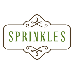 Sprinkles green label stroke PNG Design Transparent PNG