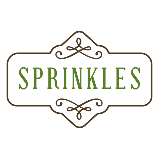 Sprinkles green label stroke