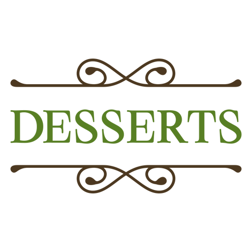 Green desserts label stroke PNG Design