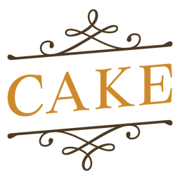 Yellow cake label stroke