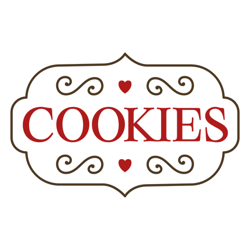 Red cookies label stroke