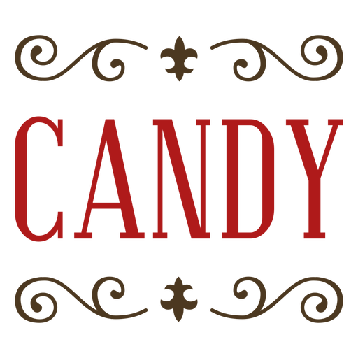 Candy red label filled stroke PNG Design
