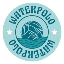 Waterpolo badge semi flat Transparent PNG