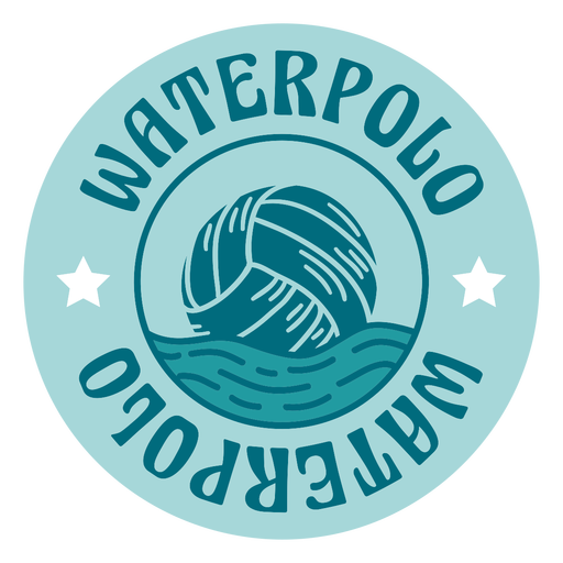 Waterpolo badge semi flat