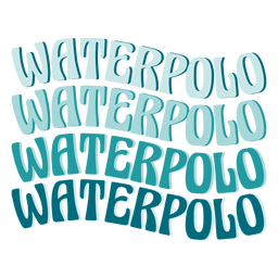 Waterpolo sport quote semi flat Transparent PNG
