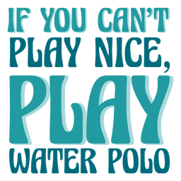 Play waterpolo quote semi flat
