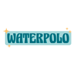 Waterpolo sport sparkly badge