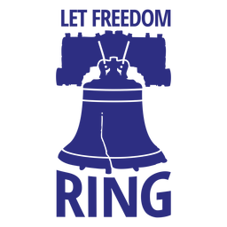 Let freedom ring badge cut out PNG Design Transparent PNG