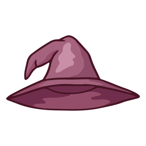 Purple wizard's hat color stroke