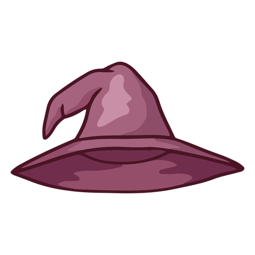 Purple wizard's hat color stroke PNG Design