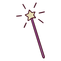 Fairytale magic wand color stroke