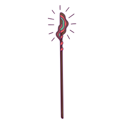 Magical wizard scepter PNG Design