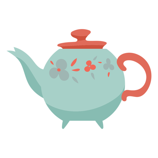 Teapot semi flat PNG Design
