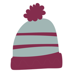 Warm winter hat flat PNG Design