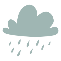 Lloviendo nube plana Diseño PNG