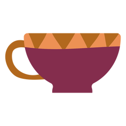 Purple tea mug flat Transparent PNG