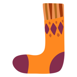 Single sock flat PNG Design