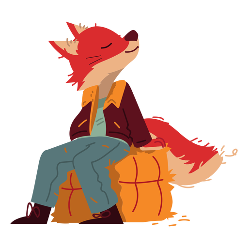 Fox in hay flat