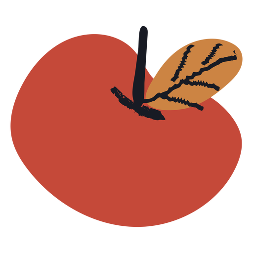 little apple flat PNG Design