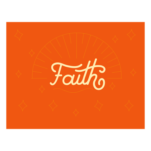 Faith lettering stroke quote PNG Design