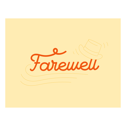 Farewell lettering stroke quote PNG Design