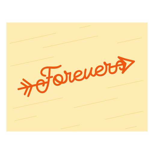 Forever lettering stroke quote PNG Design