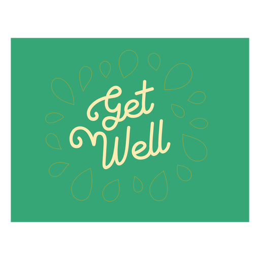 Get well lettering stroke quote PNG Design