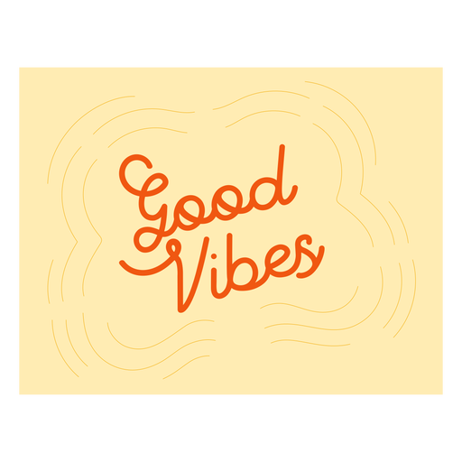 Good vibes lettering stroke quote PNG Design