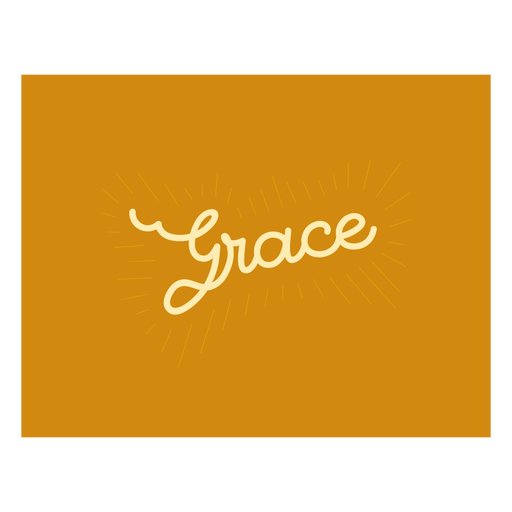 Grace lettering stroke quote PNG Design