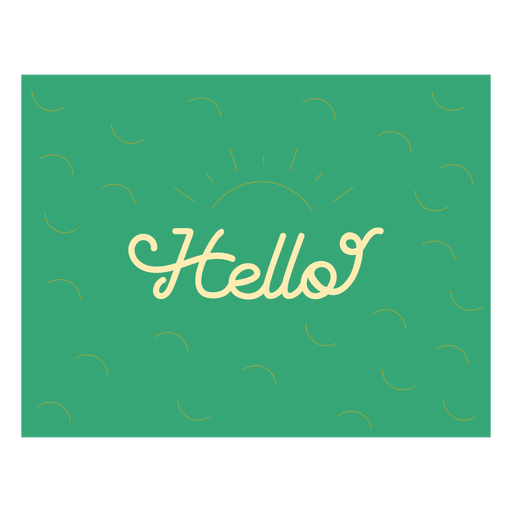 Hello lettering stroke quote PNG Design