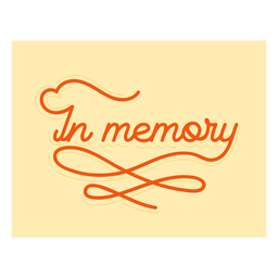 In memory badge PNG Design