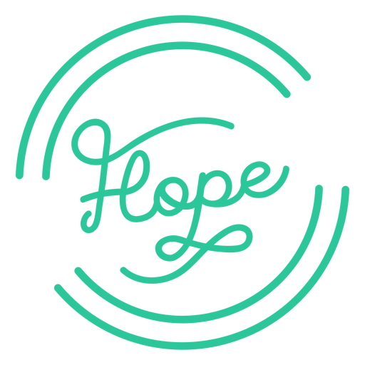Hope quote stroke PNG Design