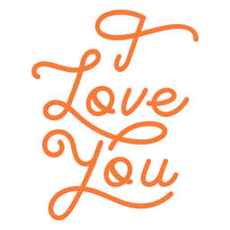 Te amo cita trazo Diseño PNG
