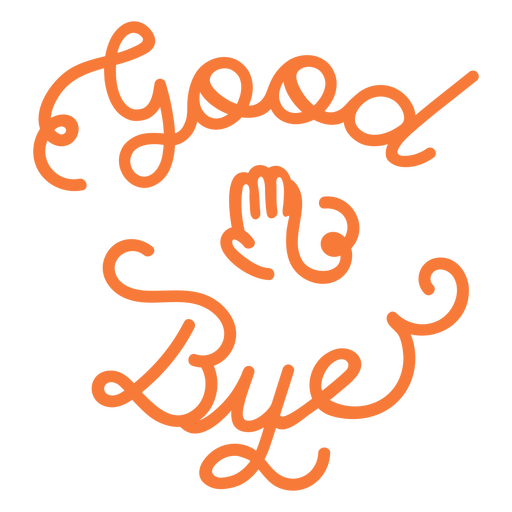 Good bye lettering quote stroke element PNG Design